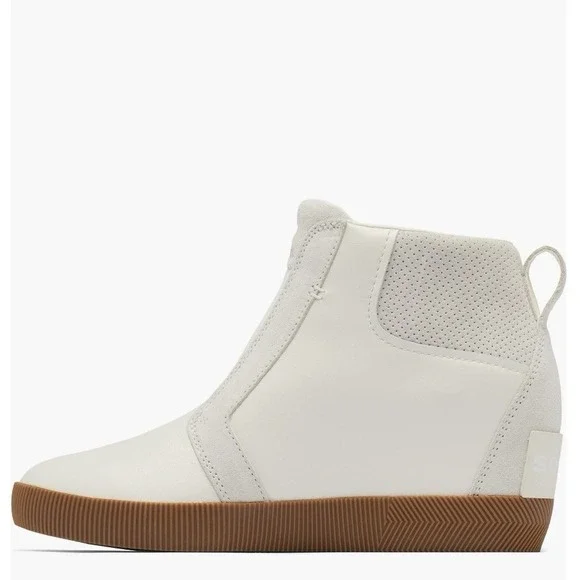 Sorel Out N About Wedge Leather Bootie, Ankle Boots White/Sea Salt, Size 8.5 NWT - Picture 8 of 16